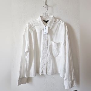 NWT Banana Republic Factory 100% Cotton Cropped Button-down size XL